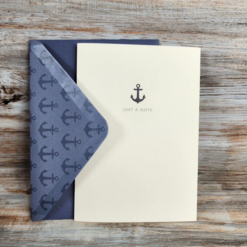 Marcel Schurman Anchor Just A Note Boxed Notecards Set of 10 Nautical Stationery